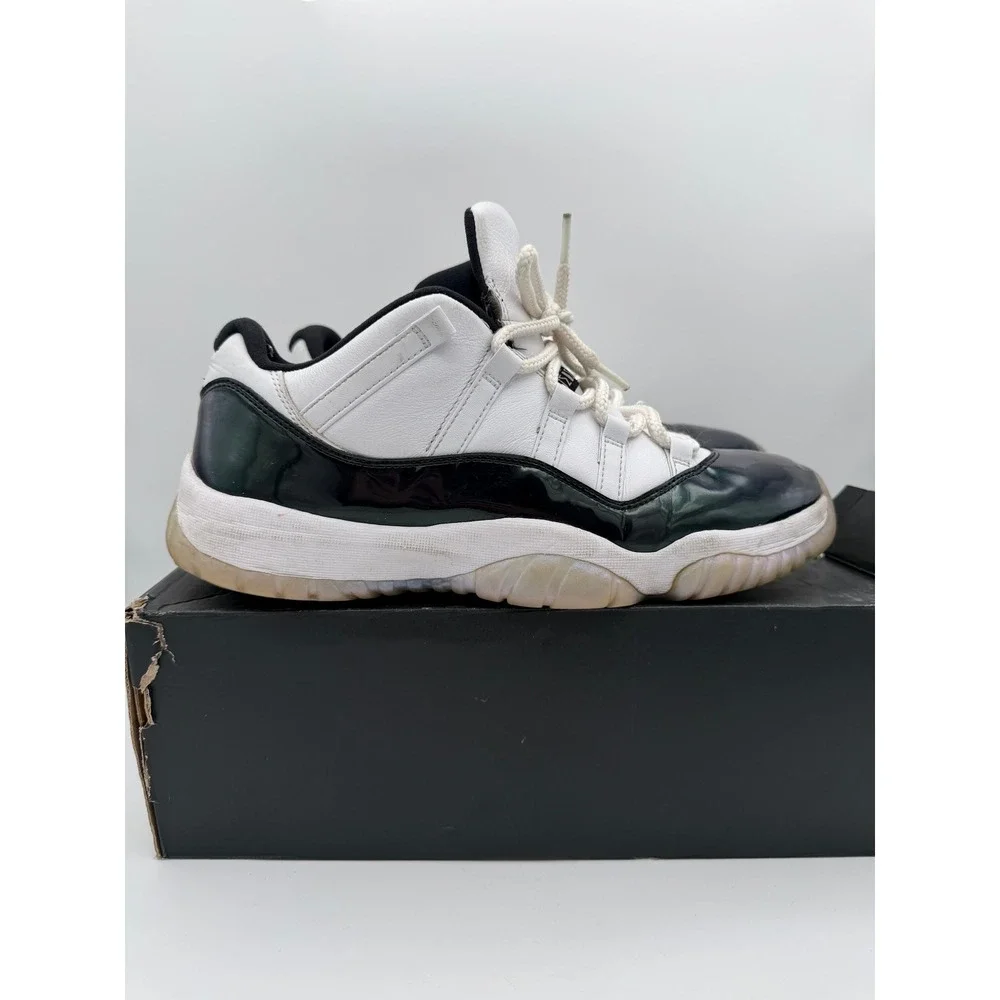 Air Jordan 11 Retro Low Emerald White Black Green 528895-145 Mens 11